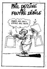 Phil dessine au feutre d�bile