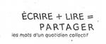 Écrire+Lire=Partager